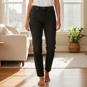 ANTONIO MELANI Women's Black Straight Leg Jeans